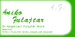 aniko fulajtar business card