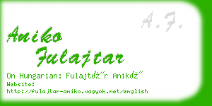 aniko fulajtar business card